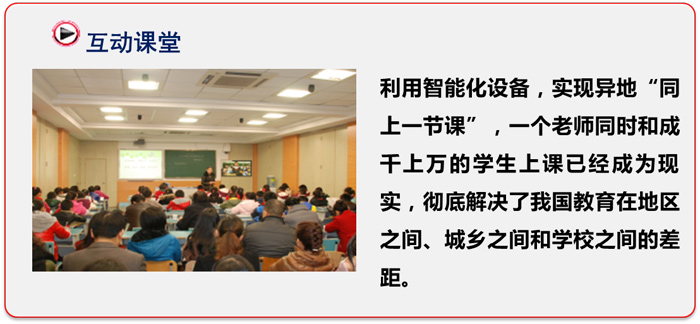 1、高清遠(yuǎn)程交互式教學(xué)